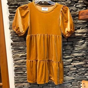 Old Navy Kids Gold Velvet Dress